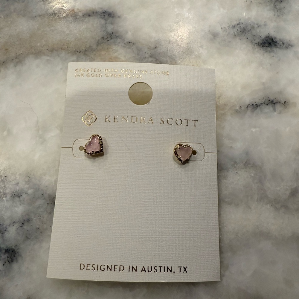Kendra Scott Blush Heart Earrings